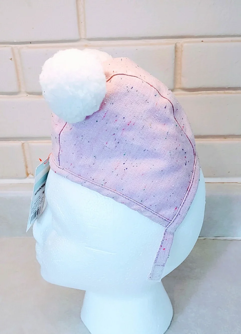 CAT & JACK PINK FLEECE LINED COTTON WINTER HAT BABY SIZE NEWBORN